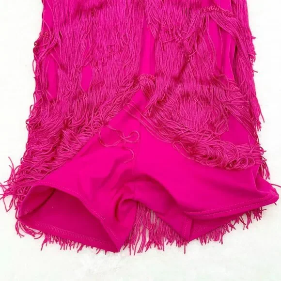 Weissman Showtime Fuschia Pink Sequin Dance Costume US Size IC 7-8 Intermediate - Picture 5 of 11